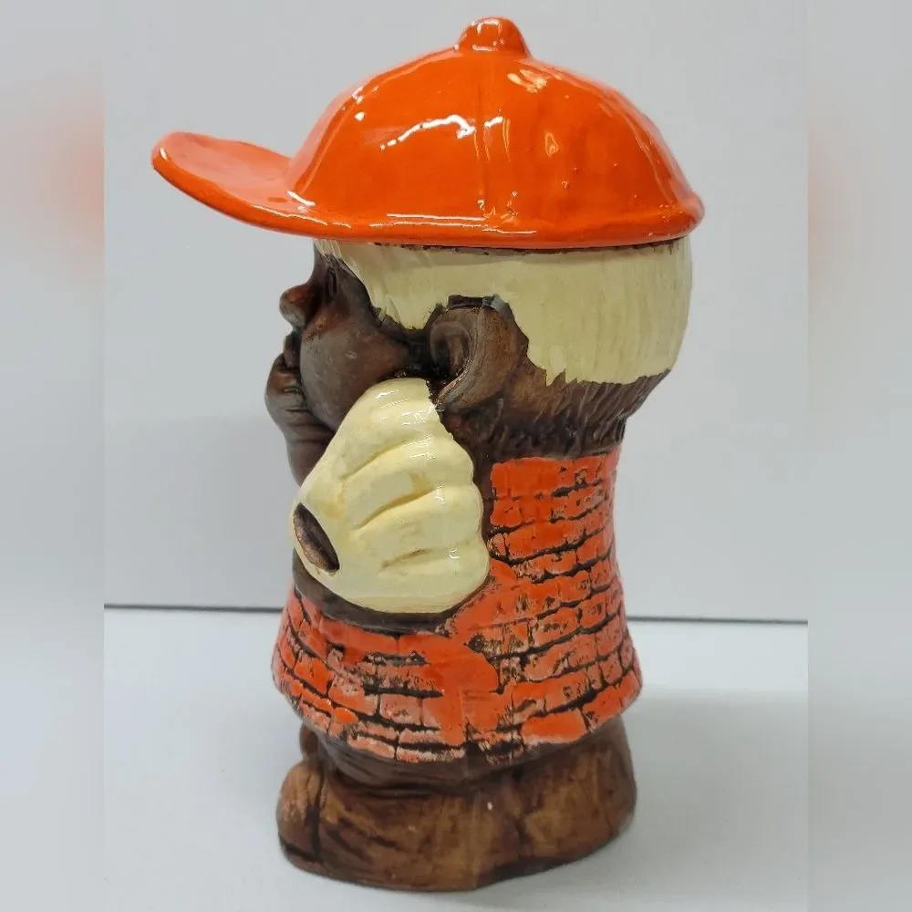 Vintage Treasure Craft Ceramic Boy w/Baseball Cap, Glove & Finger in His Mouth